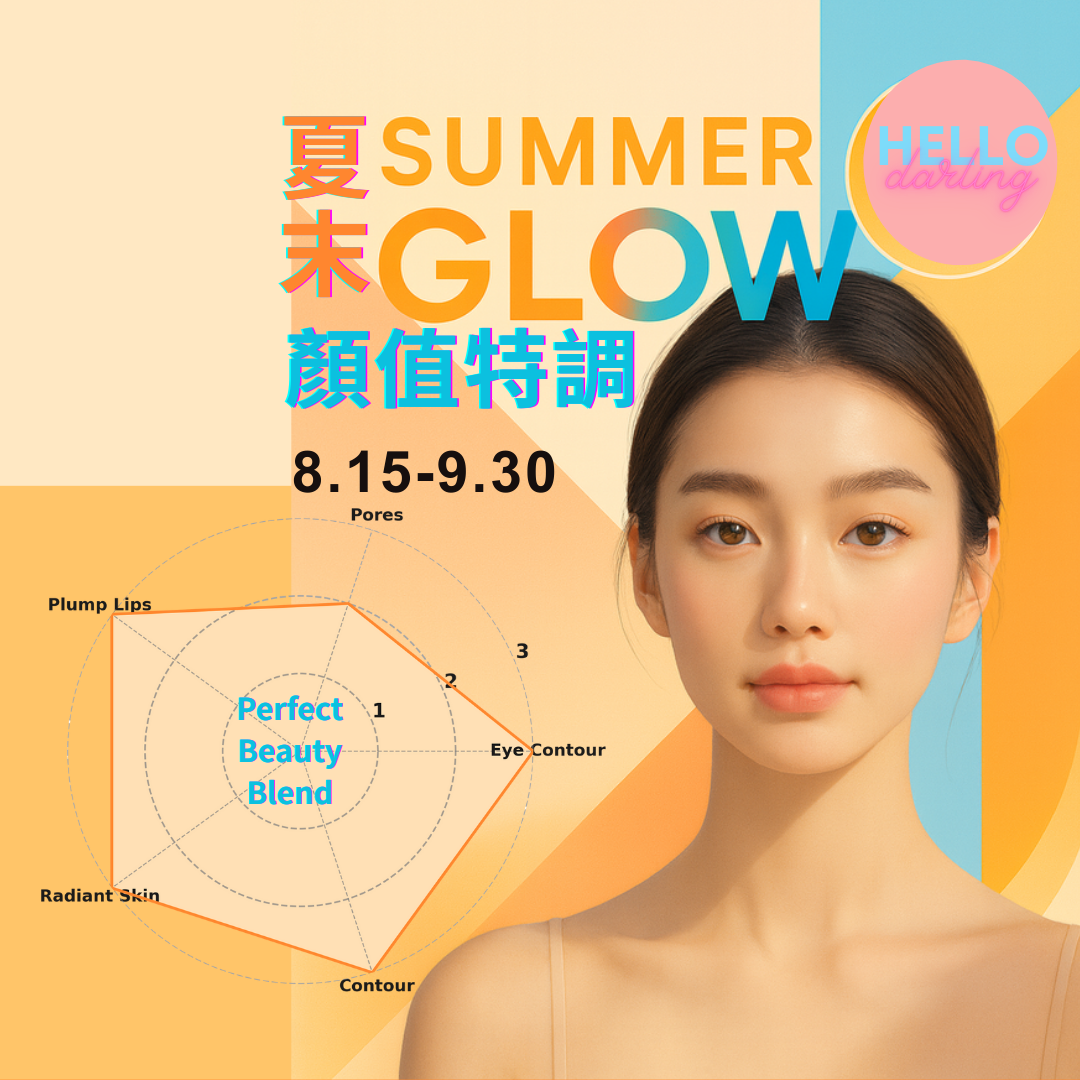 SUMMER GLOW夏末顏值特調，五大部位同時修復與升級
